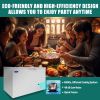 ORIKOOL Chest Freezer 13.1 Cu.ft Solid Top Commercial Deep Chest Freezers with Lockable Stay-Open Lid Painted for Back-of-House Bulk Storage