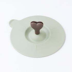 Edible Silicon Cup Lid Leak-proof, Dustproof Universal Cover (Color: Green)